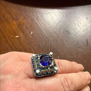 Sorrelli Blue and Silver Gemstone Ring